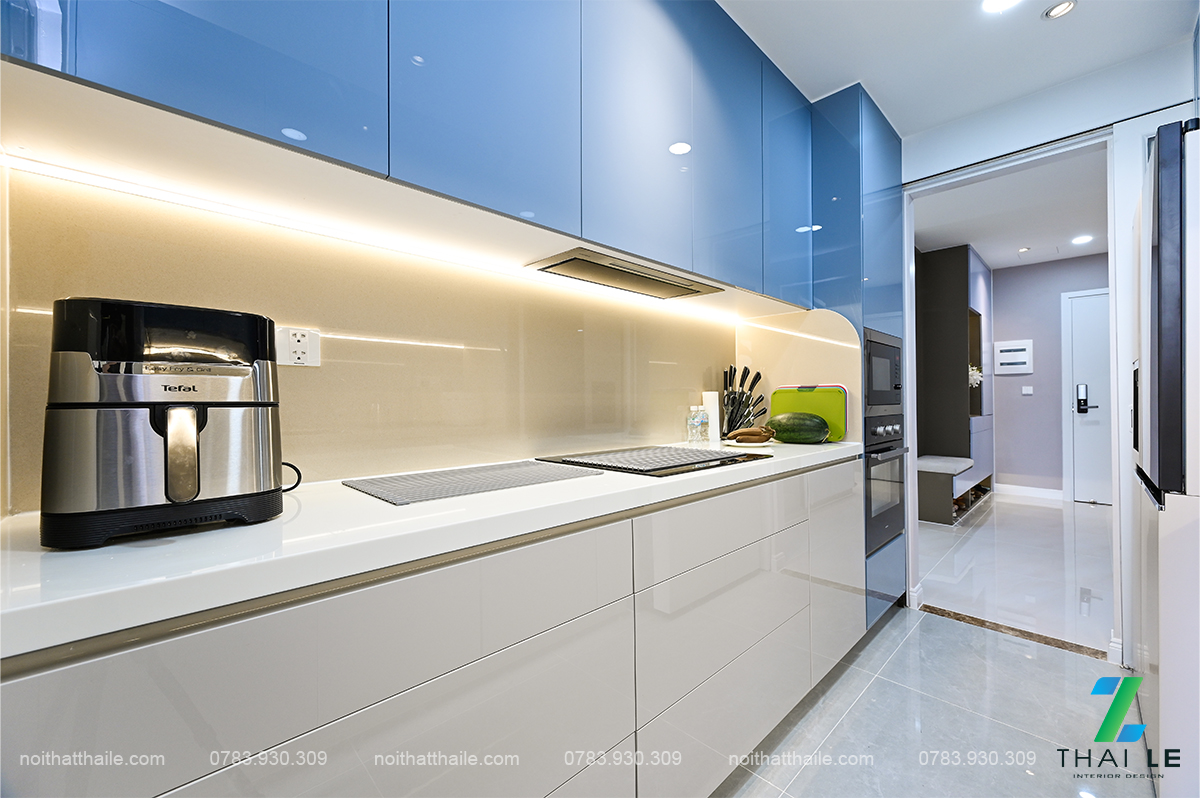 Thi công nội thất phòng bếp căn hộ Hà Đô Centrosa - Block O1